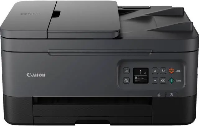 Main image of Canon PIXMA TR7020a Approx. 13.0 ipm Black Print Speed Wireless PictBridge
Wi-Fi (802.11b/g/n wireless networking, 2.4 GHz)
Bluetooth 4.0 LE (Low Energy) InkJet MFC / All-In-One Color Wireless All-in-One Printer Black
