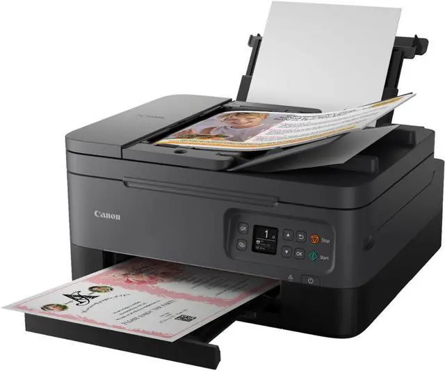 Alt view image 5 of 8 - Canon PIXMA TR7020a Approx. 13.0 ipm Black Print Speed Wireless PictBridge
Wi-Fi (802.11b/g/n wireless networking, 2.4 GHz)
Bluetooth 4.0 LE (Low Energy) InkJet MFC / All-In-One Color Wireless All-in-One Printer Black