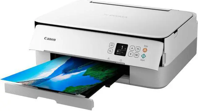 Alt view image 7 of 17 - Canon PIXMA TS6420a USB / Wi-Fi InkJet MFC / All-In-One Color White Wireless Office All-In-One Printer