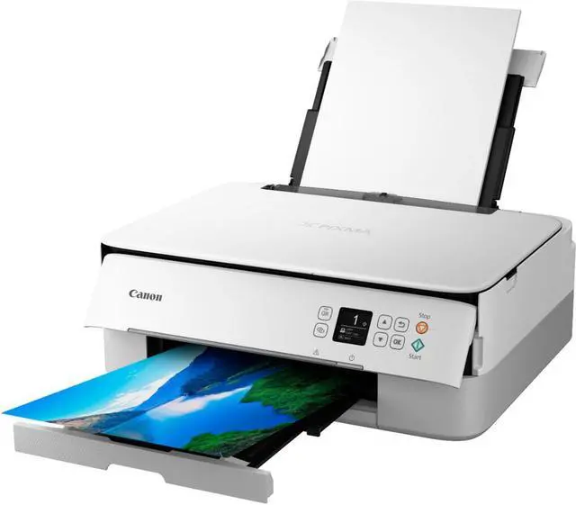Alt view image 8 of 17 - Canon PIXMA TS6420a USB / Wi-Fi InkJet MFC / All-In-One Color White Wireless Office All-In-One Printer