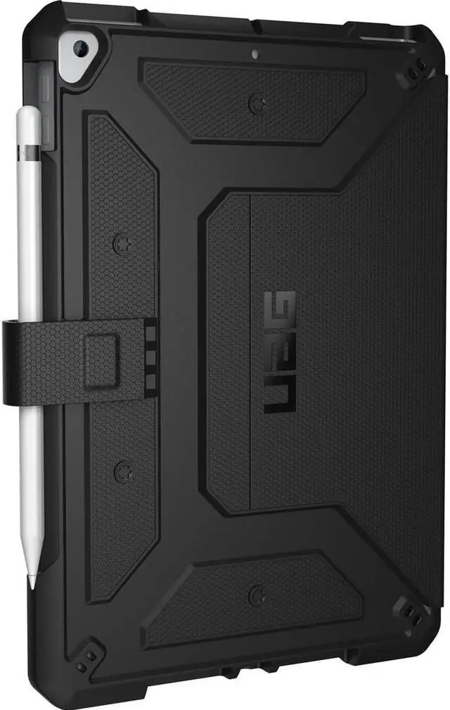 Alt view image 10 of 19 - UAG iPad 10.2-inch (9th Gen, 2021),(8th Gen, 2020) & (7th Gen, 2019) Case, Metropolis Rugged Heavy Duty Protective Cover Multi-Angle Viewing Folio Stand with Pencil Holder, Black