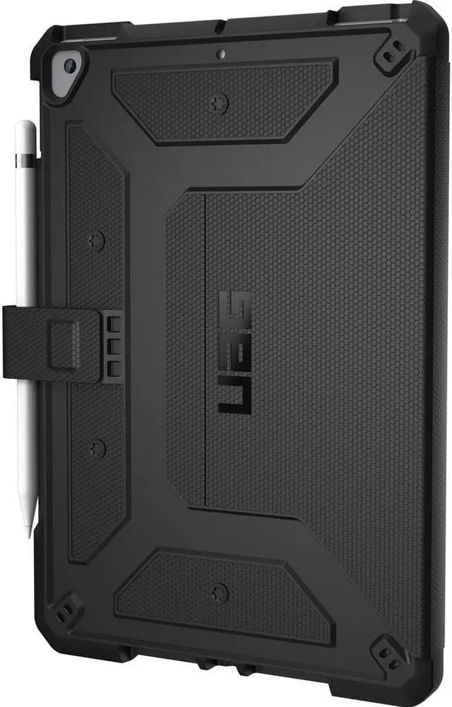 Alt view image 14 of 19 - UAG iPad 10.2-inch (9th Gen, 2021),(8th Gen, 2020) & (7th Gen, 2019) Case, Metropolis Rugged Heavy Duty Protective Cover Multi-Angle Viewing Folio Stand with Pencil Holder, Black