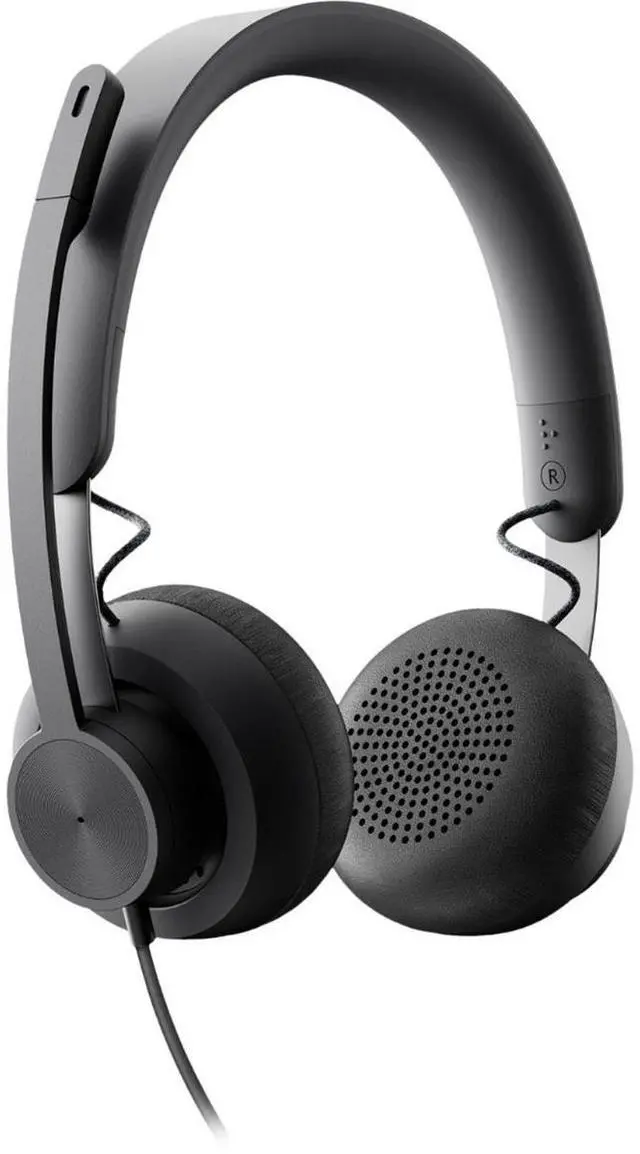 Alt view image 16 of 20 - Logitech Zone 750 Wired On-Ear Headset USB-C Black 981001103