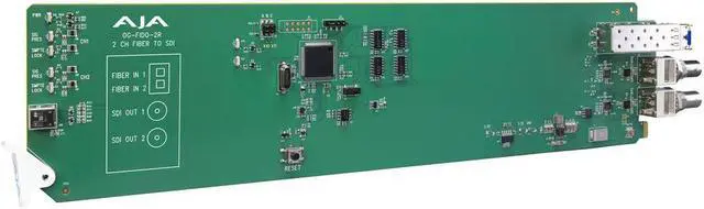 Main image of AJA OG-FIDO-2R openGear 2-Channel Single Mode LC Fiber to 3G-SDI Receiver, DashBoard Support