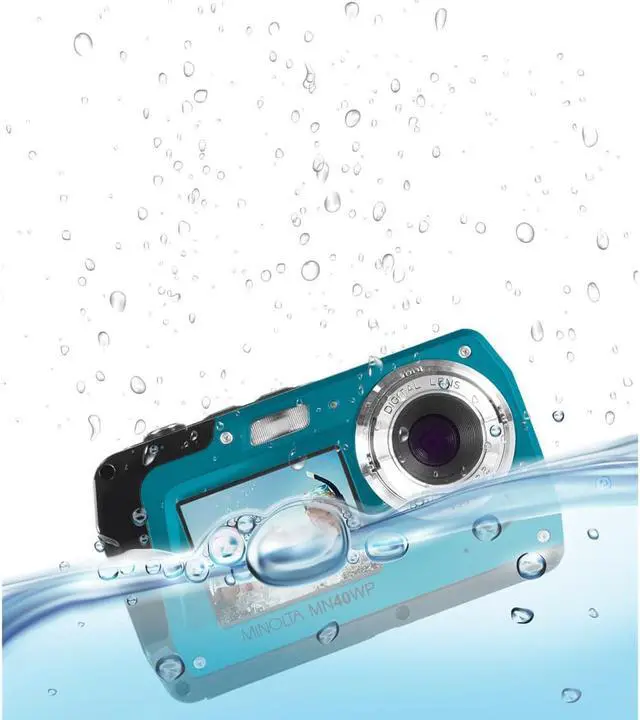Alt view image 4 of 15 - Minolta MN40WP-BL 48.0-Megapixel Waterproof Digital Camera (Blue)