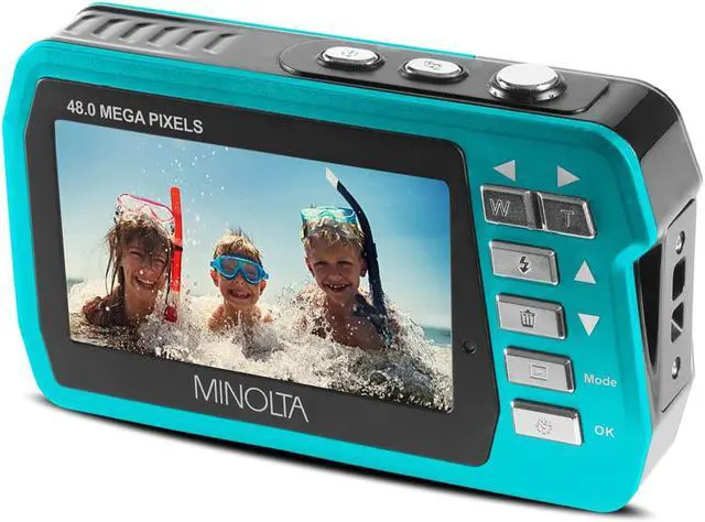 Alt view image 3 of 15 - Minolta MN40WP-BL 48.0-Megapixel Waterproof Digital Camera (Blue)