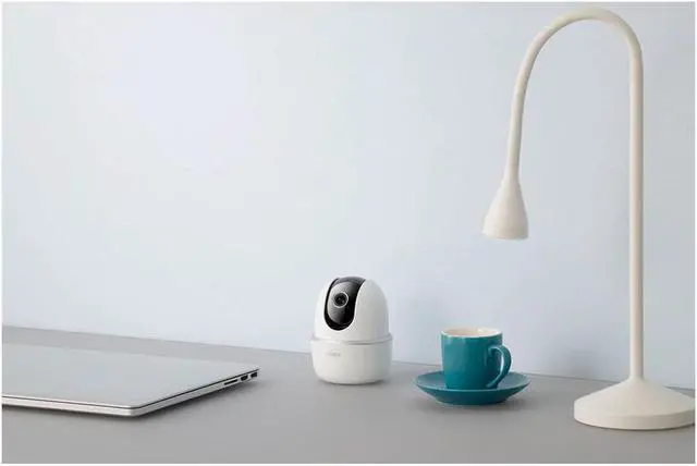 Alt view image 6 of 20 - lorex pan & tilt indoor security camera, wireless 2k wifi camera with person detection, two-way talk and smart home compatibility, 16gb microsd, 1 camera