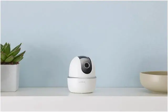 Alt view image 7 of 20 - lorex pan & tilt indoor security camera, wireless 2k wifi camera with person detection, two-way talk and smart home compatibility, 16gb microsd, 1 camera