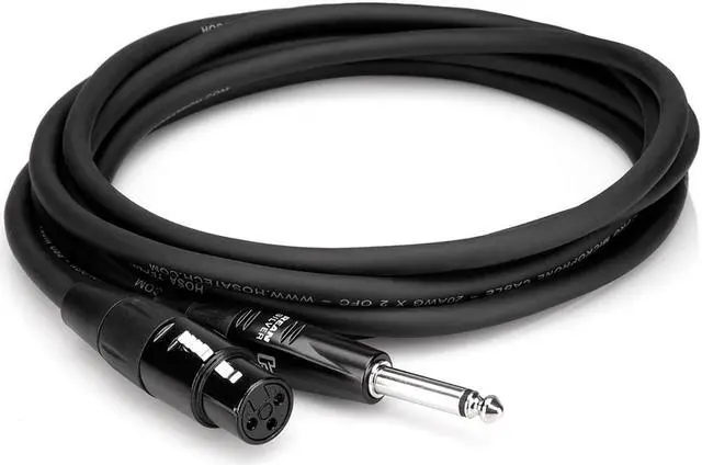 Main image of Hosa HMIC-005HZ Pro Microphone Cable, REAN XLR3F to 1/4 in TS, 5 ft