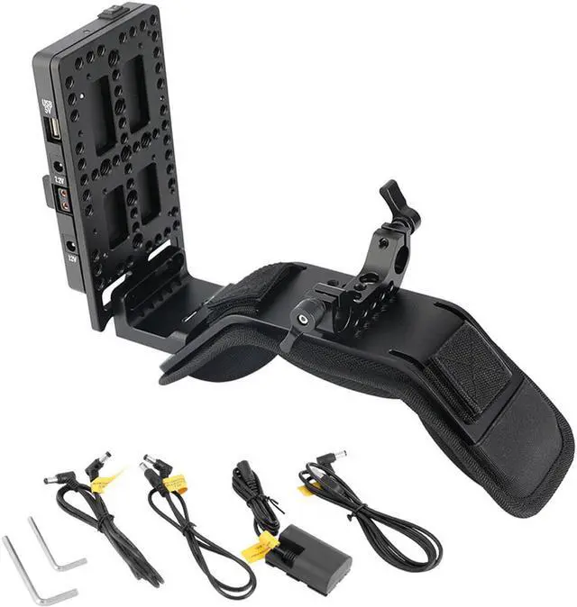 Main image of CAMVATE Shoulder Mount with V-Lock Power Splitter and 15mm Dual-Rod Clamp