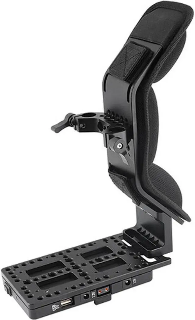 Alt view image 4 of 6 - CAMVATE Shoulder Mount with V-Lock Power Splitter and 15mm Dual-Rod Clamp