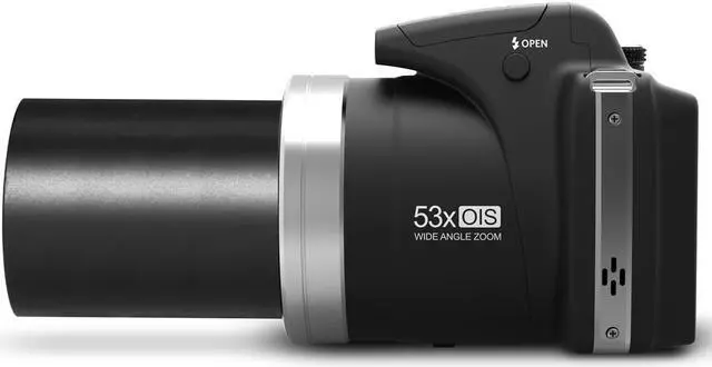 Alt view image 5 of 10 - Minolta MN53Z-BK 16.0-Megapixel 53x Zoom Bridge Camera (Black)