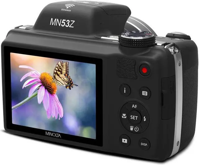 Alt view image 6 of 10 - Minolta MN53Z-BK 16.0-Megapixel 53x Zoom Bridge Camera (Black)
