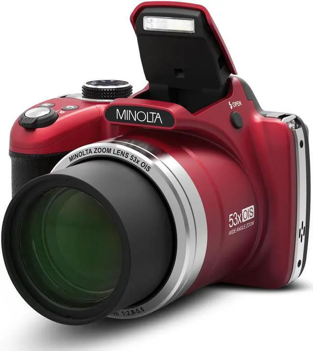 Main image of Minolta MN53Z-R 16.0-Megapixel 53x Zoom Bridge Camera (Red)