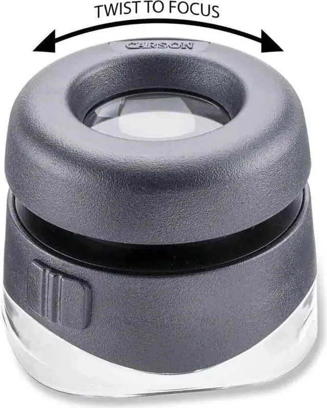 Alt view image 2 of 7 - Carson LH-50 VersaLoupe 10x Power LED Lighted Focusing Loupe Magnifier