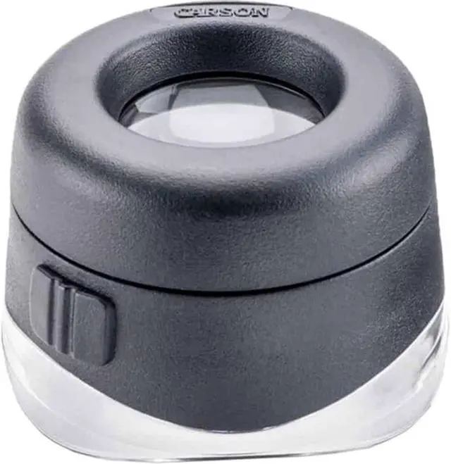 Alt view image 7 of 7 - Carson LH-50 VersaLoupe 10x Power LED Lighted Focusing Loupe Magnifier