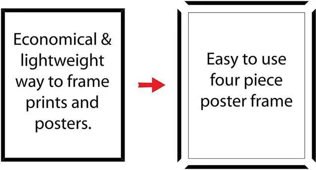 Alt view image 4 of 5 - MCS Original Poster 18x24 Inch Frame Black (23834)