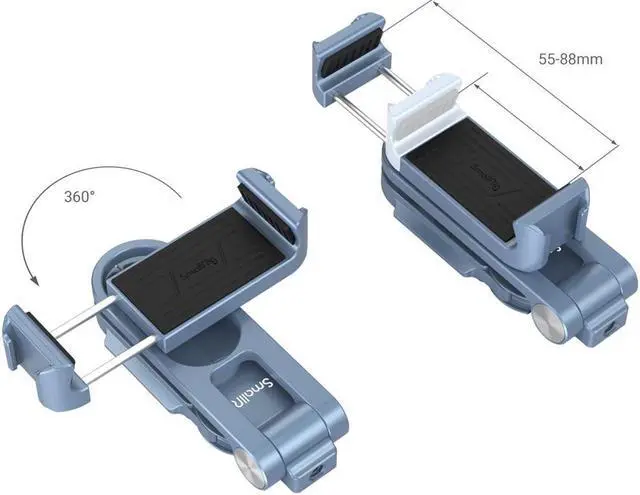 Alt view image 4 of 7 - SmallRig Universal Smartphone Holder, Blue