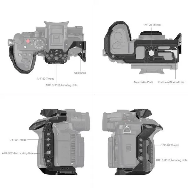 Alt view image 3 of 7 - SmallRig Black Mamba Series Camera Cage for Panasonic LUMIX GH6