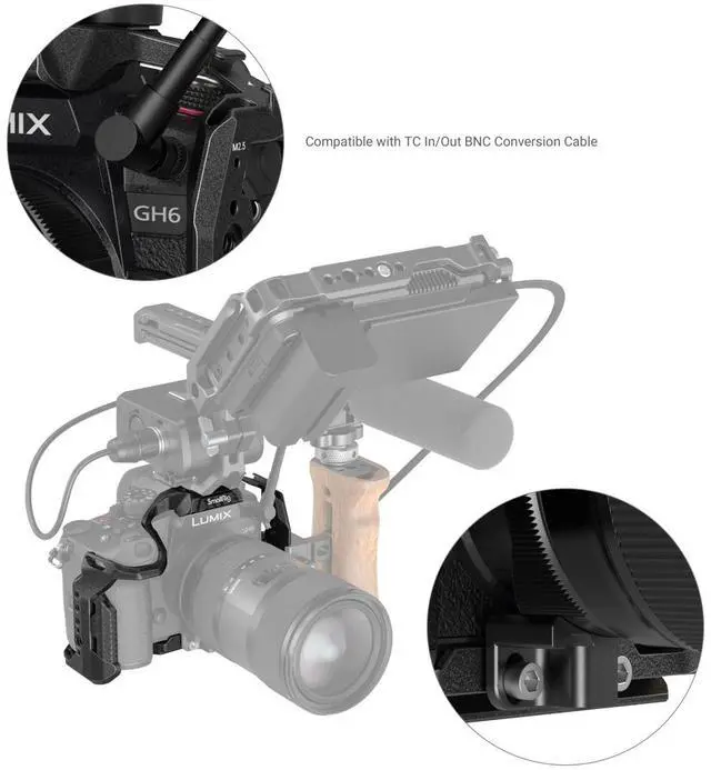 Alt view image 7 of 7 - SmallRig Black Mamba Series Camera Cage for Panasonic LUMIX GH6