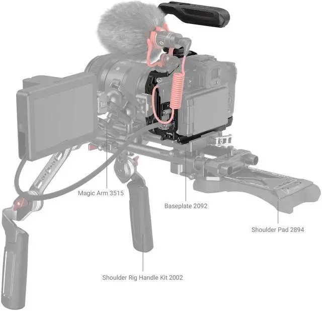 Alt view image 6 of 6 - SmallRig Black Mamba Series Camera Cage Kit for Panasonic LUMIX GH6