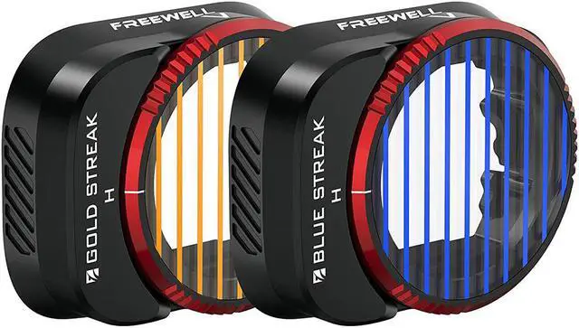 Main image of Freewell Blue and Gold Streak Anamorphic Effect Filter Kit for DJI Mini 3 Pro