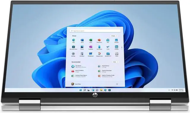 Alt view image 3 of 8 - HP Pavilion x360 15.6" Touchscreen 2-in-1 Laptop Intel Core i5-1235U 12 GB RAM 256 GB SSD Natural Silver