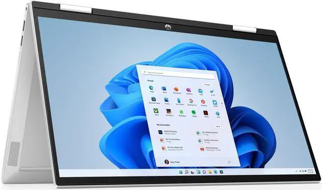 Alt view image 6 of 8 - HP Pavilion x360 15.6" Touchscreen 2-in-1 Laptop Intel Core i5-1235U 12 GB RAM 256 GB SSD Natural Silver