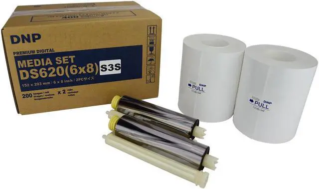 Main image of DNP DS620A Printer Luxury Media, 6x8" Sticker Media Roll, 2-Pack #DS6206X8S3S