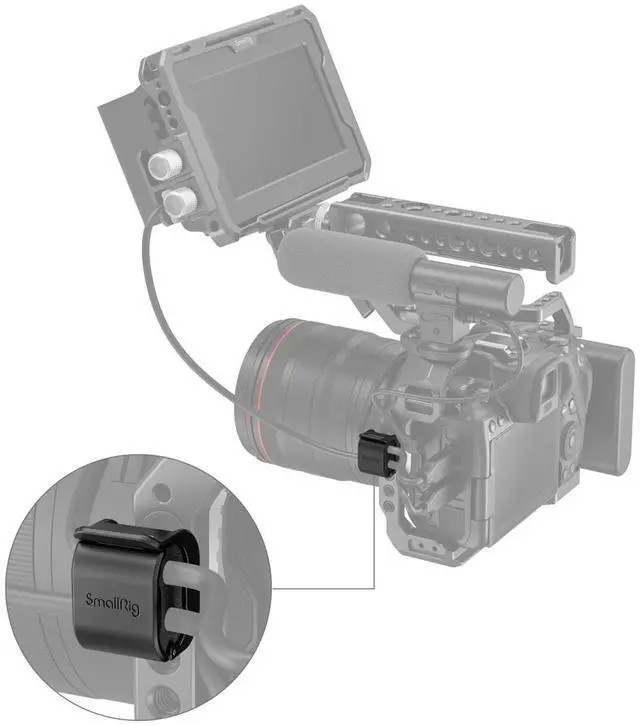 Alt view image 4 of 6 - SmallRig Camera Cable Clamp, 4-Pack