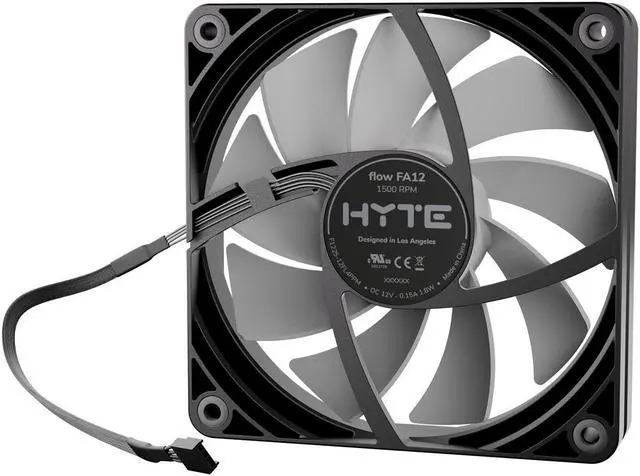 Alt view image 6 of 8 - HYTE Flow FA12 Triple Fan Pack (120mm), High Performance PWM Case Fan, 1500RPM, 4-PIN, White