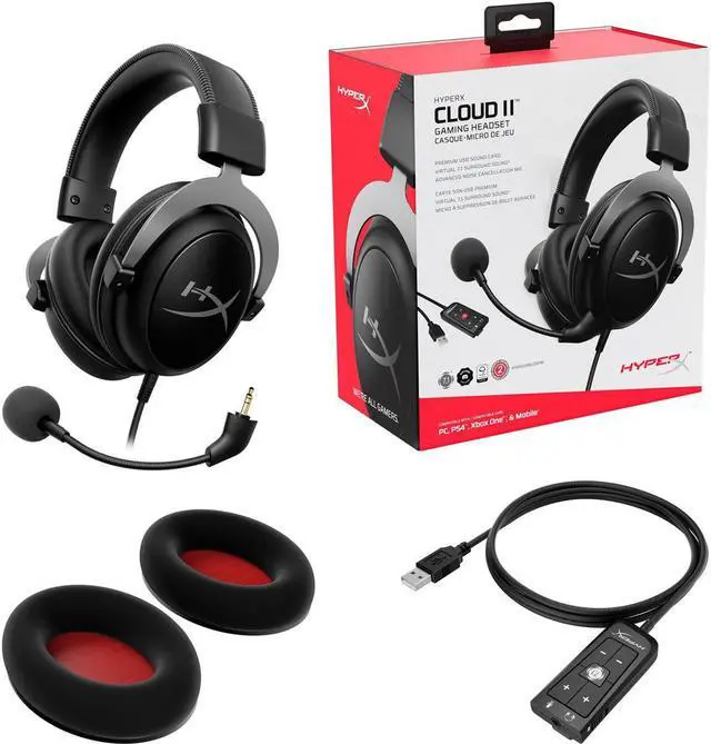 Alt view image 12 of 16 - HyperX Cloud II - Gaming Headset (Black-Gunmetal)