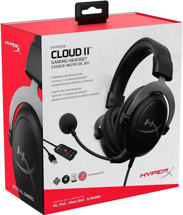 Alt view image 13 of 16 - HyperX Cloud II - Gaming Headset (Black-Gunmetal)