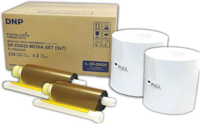 Main image of DNP 2x 5x7" Dye Sub Media for DS620A Printer #DS6205X7 2