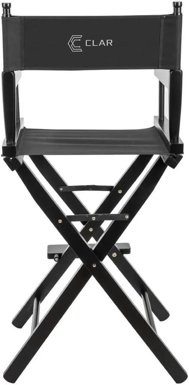 Alt view image 2 of 7 - CLAR DC-30 Film Director's Chair (Black Wood with Black Seat & Back) #CL-X-DC30