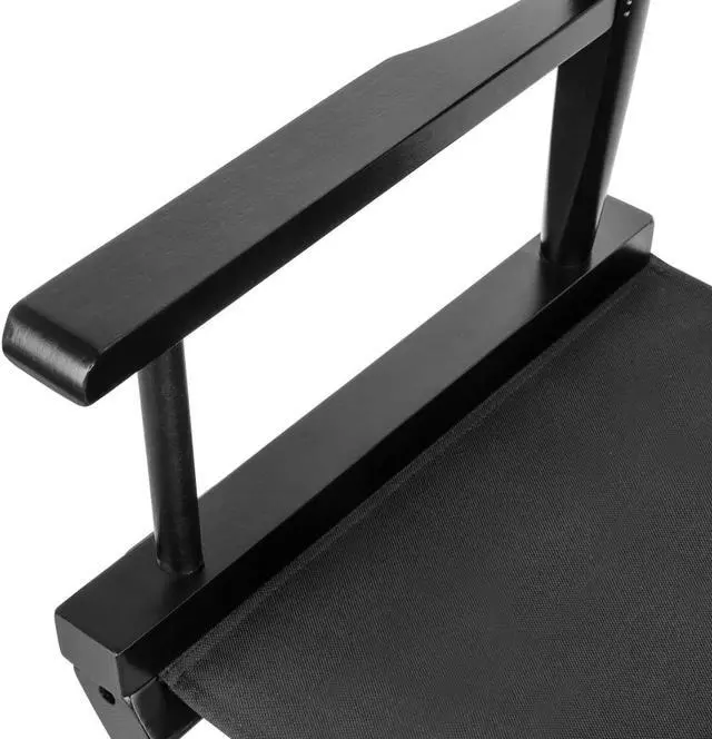 Alt view image 6 of 7 - CLAR DC-30 Film Director's Chair (Black Wood with Black Seat & Back) #CL-X-DC30