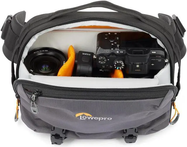 Alt view image 6 of 7 - Lowepro Trekker Lite SLX 120 AW 6.5L Camera Backpack, Black/Gray #LP37468