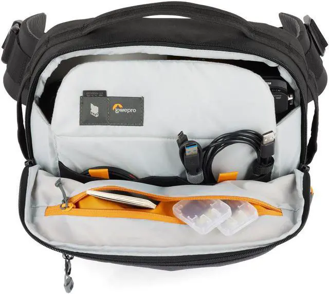 Alt view image 7 of 7 - Lowepro Trekker Lite SLX 120 AW 6.5L Camera Backpack, Black/Gray #LP37468