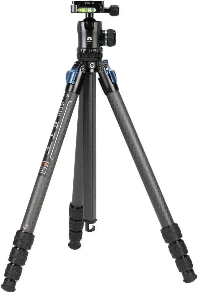 Alt view image 8 of 15 - Sirui Carbon Fiber Tripod Kits with Triangular Column 26LB Load (ST124+K10X)
