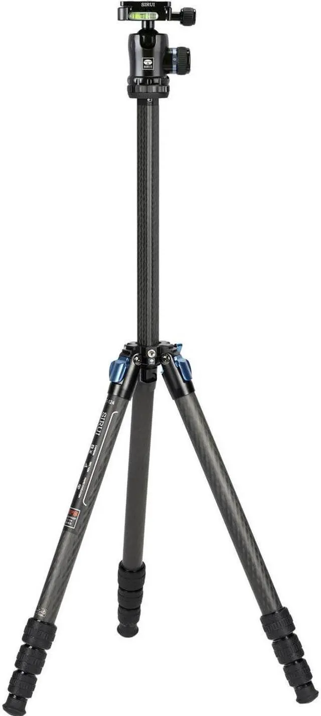 Alt view image 10 of 15 - Sirui Carbon Fiber Tripod Kits with Triangular Column 26LB Load (ST124+K10X)