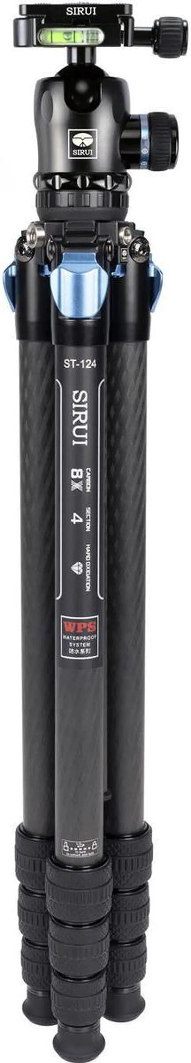 Alt view image 12 of 15 - Sirui Carbon Fiber Tripod Kits with Triangular Column 26LB Load (ST124+K10X)