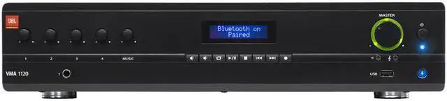 Main image of JBL VMA1120 Commercial/Restaurant 120W 70v Bluetooth Mixer/Amplifier, 5 Inputs
