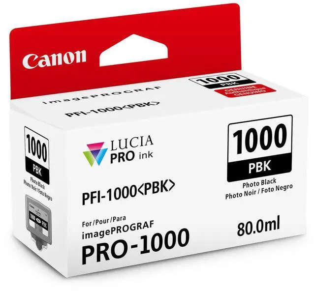 Alt view image 9 of 11 - Canon PFI-1000 PBK Photo Black LUCIA PRO ink for imagePROGRAF PRO-1000 #0546C002