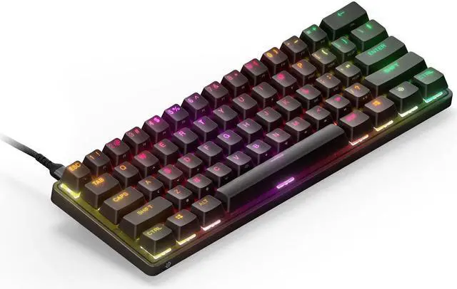 Alt view image 6 of 19 - SteelSeries Apex 9 Mini HotSwap Optical Mini Gaming Keyboard – 60% Compact Design – Optical Switches – RGB Customization – Aluminum Alloy Frame – Double Shot PBT Keycap