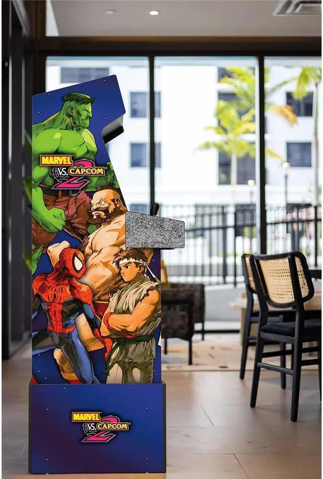 Arcade1Up Marvel Vs. Capcom 2 Arcade Game w/ Wifi, Lit Marquee & Riser ...