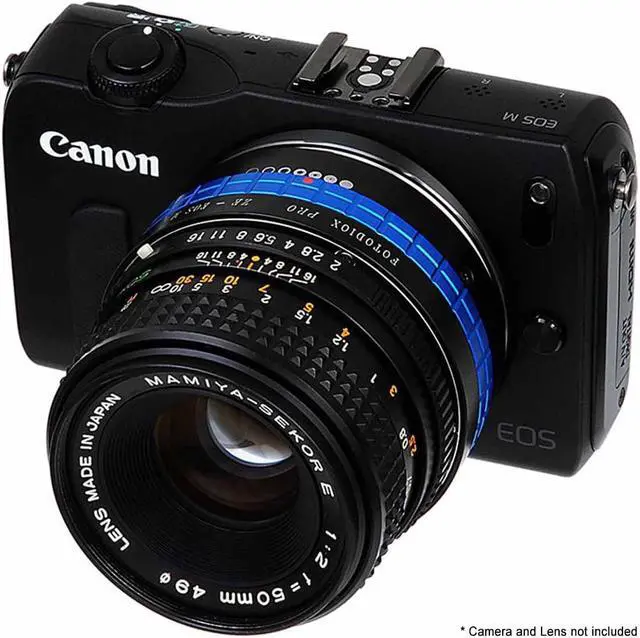Alt view image 6 of 6 - fotodiox pro lens mount adapter, mamiya ze (35mm) lens to eos m ef-m camera body
