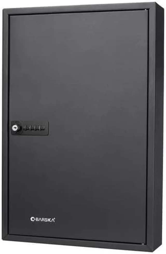 Alt view image 10 of 13 - Barska Key Cabinet, Wall Mount, 64 Key Cap. Matte  Steel CB13264