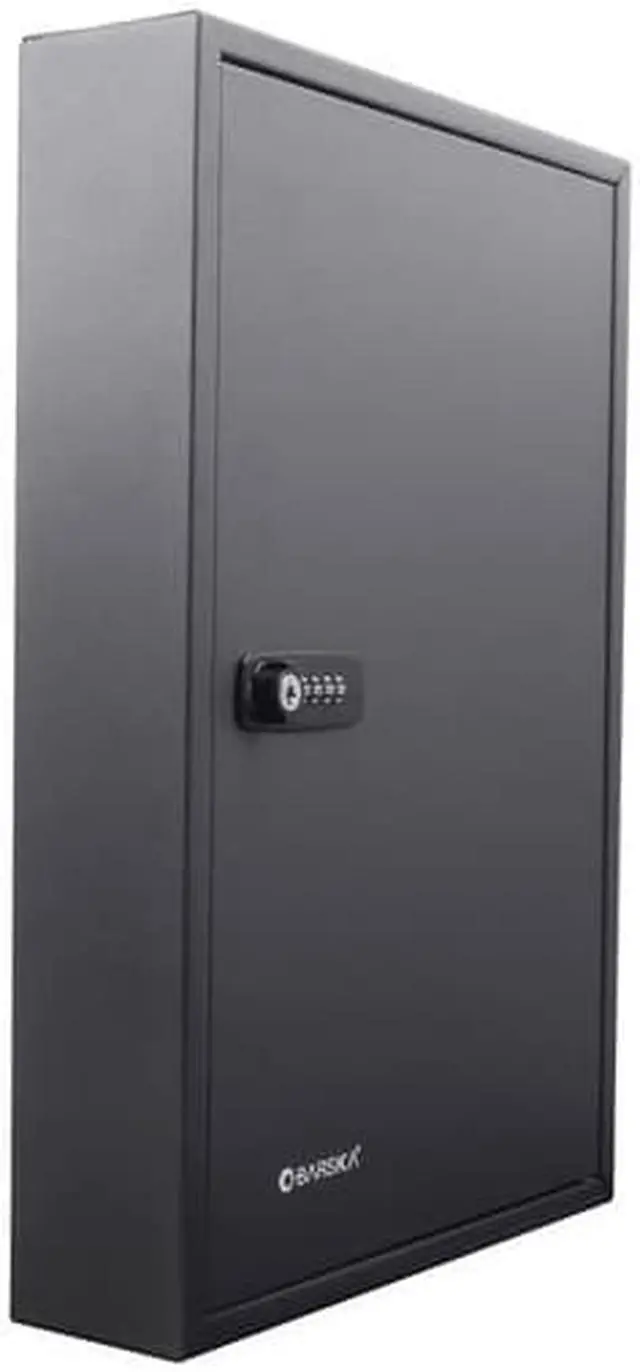 Alt view image 12 of 13 - Barska Key Cabinet, Wall Mount, 64 Key Cap. Matte  Steel CB13264