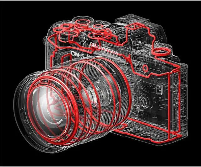 Alt view image 6 of 10 - OM System OM5 20.4 Megapixel Mirrorless Camera Body Only (Black)