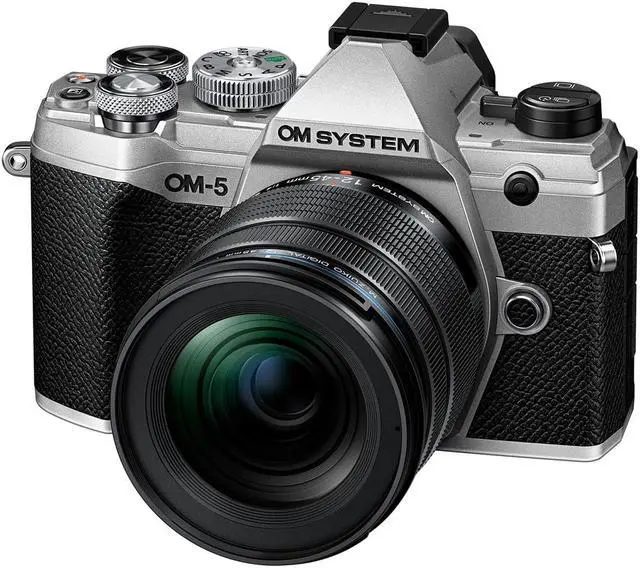 Main image of OM System OM5 20.4 Megapixel Mirrorless Camera with Lens (Silver)